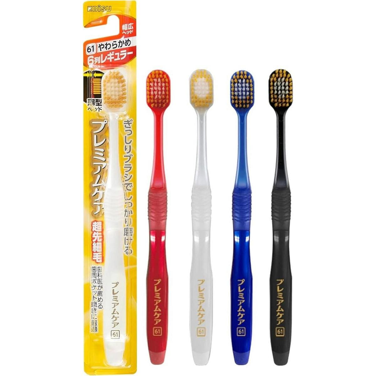 Ebisu Premium 6-Row Soft Toothbrush 1p 1 each