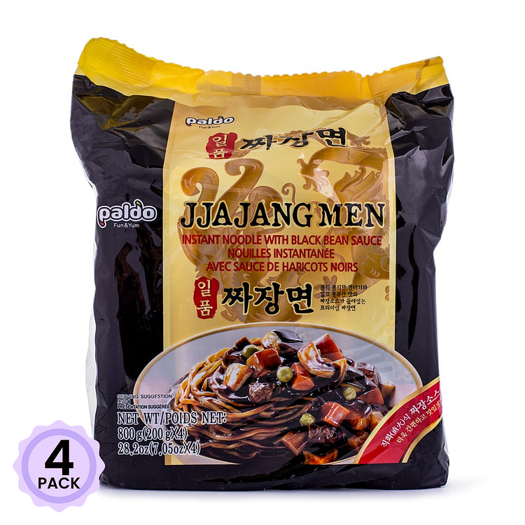 八道 黑豆炸酱面 家庭装 200g*4 1 份*4 包