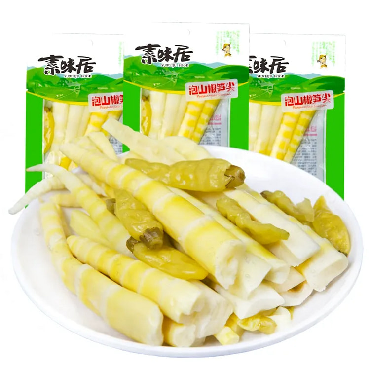 100g pickled chili and bamboo shoot tips *3 bags 300 g