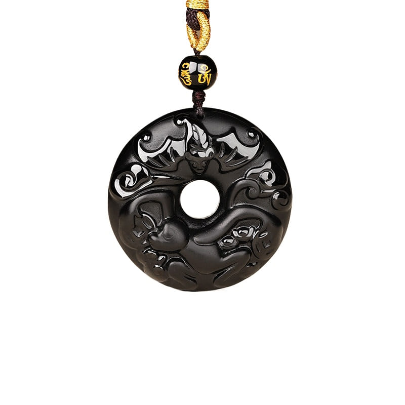 8A Grade Obsidian Pendant Monkey 37.6 * 37.6mm 1 box