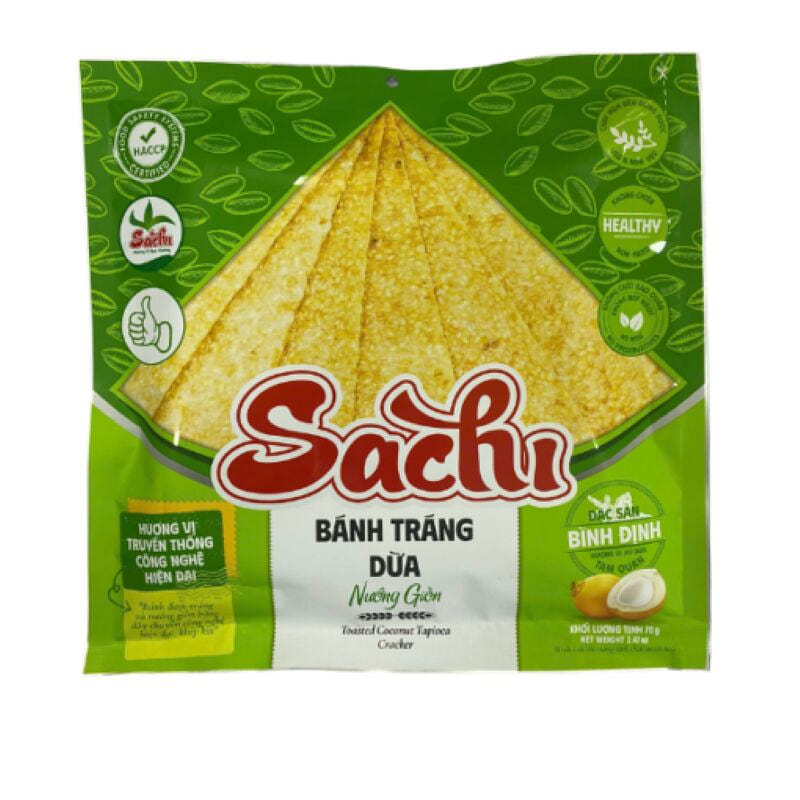 Sachi Crispy Grilled Coconut Rice Paper 70 グラム