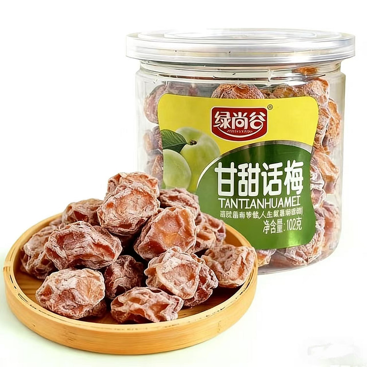 正宗九制甘甜话梅罐装酸甜休闲零食特产青梅果干泡水 102 克