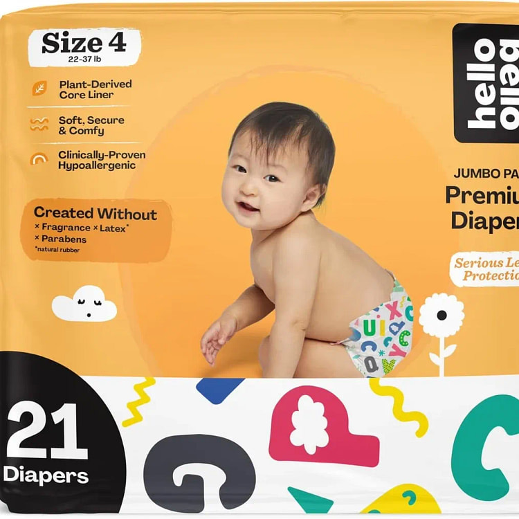Premium Baby Diapers Size 4, 21 Count, Hypoallerge 1 pack