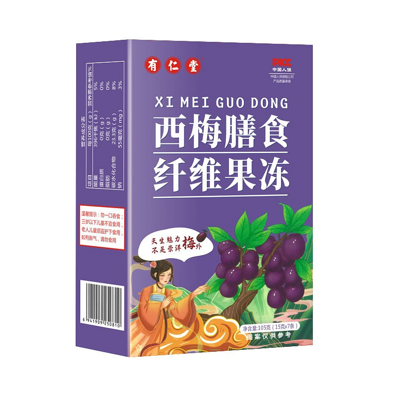 Yurentang Prune Dietary Fiber Jelly 15*7 Strips 105 g