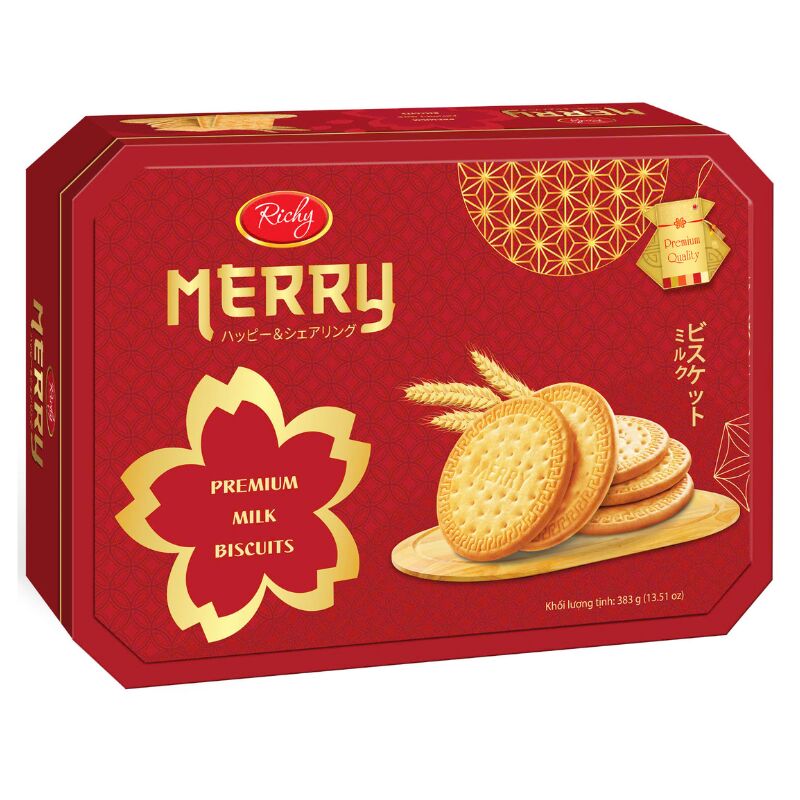 Merry Premium Milk Biscuit 383G 383 กรัม