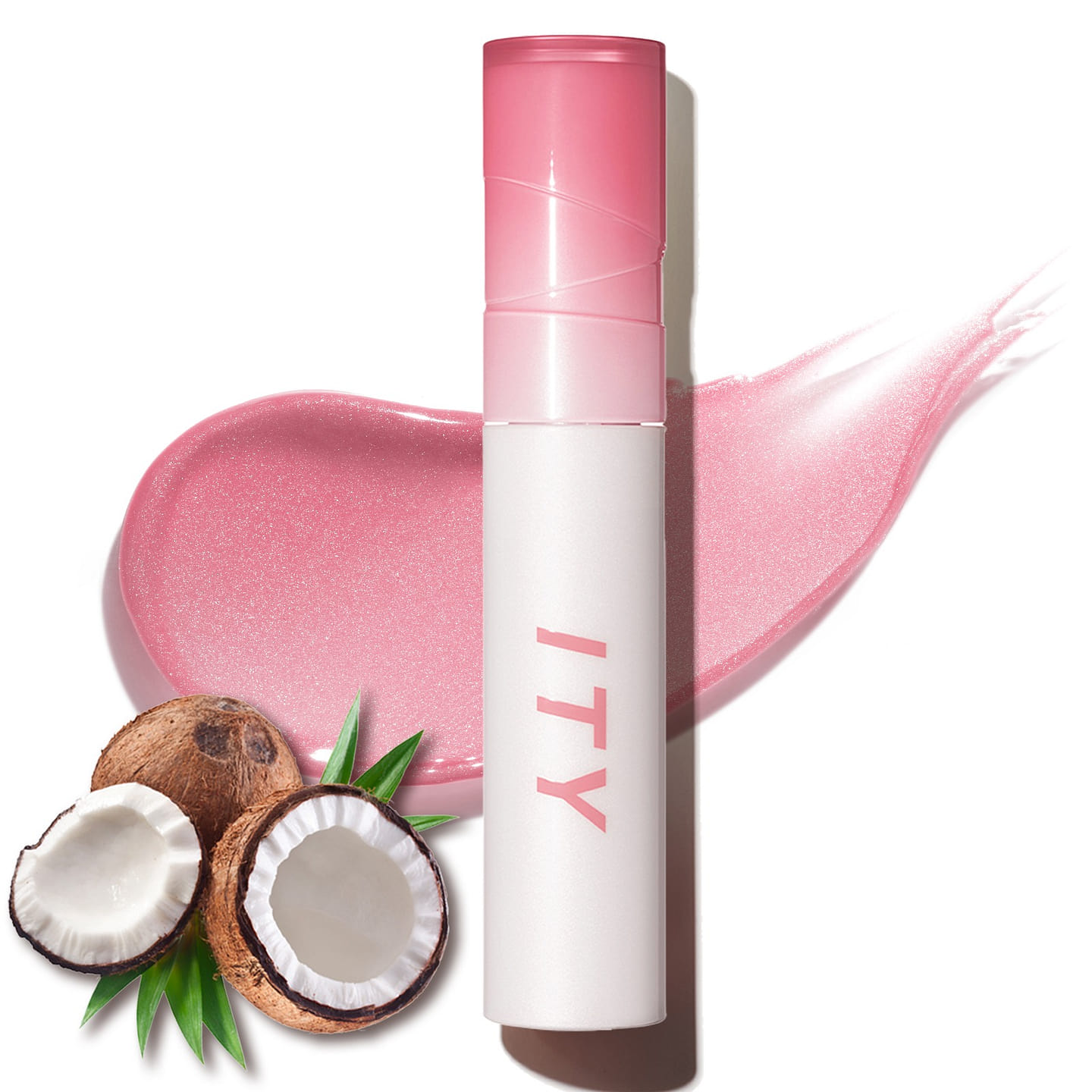 ITY Lip Gloss Coconut Scent Lipstick Jelly Texture 0.09 oz in Pink Champagne 0.01 lb