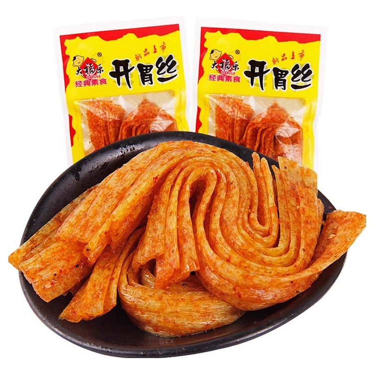 5 packs of appetizer strips, spicy snacks