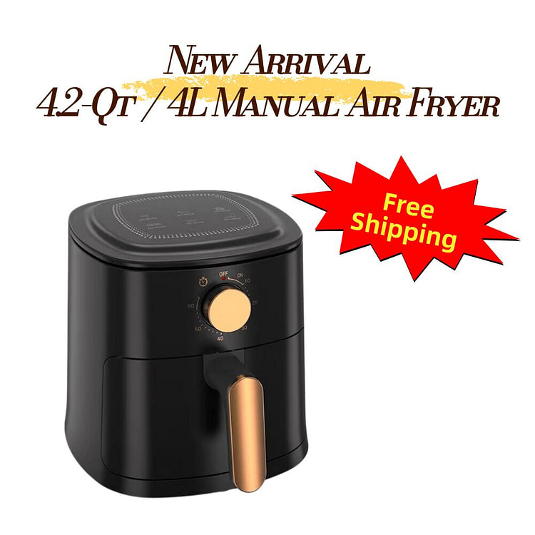 4L Compact Air Fryer 1100W Less-Oil Cooker -black 1 bunch