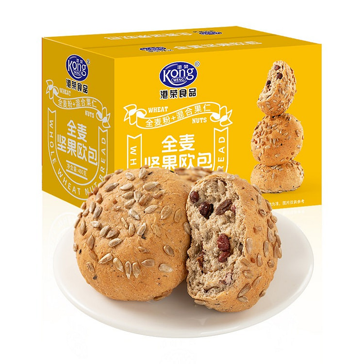 Gangrong Whole Wheat Nut Bread Nutritious Breakfas 450 g
