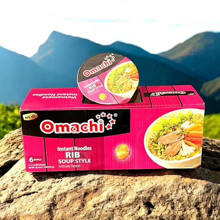 Omachi Rib Soup Flavor Noodles - Pack of 6
