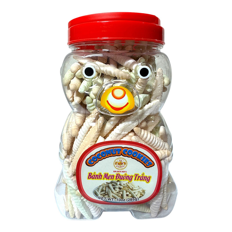 Coconut Cookies Banh Men Duong (White-in bear Jar) 285 g