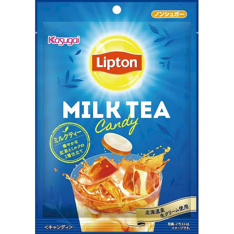 Kasugai Lipton Milk Tea Candy, Non-Sugar 58g 1 each