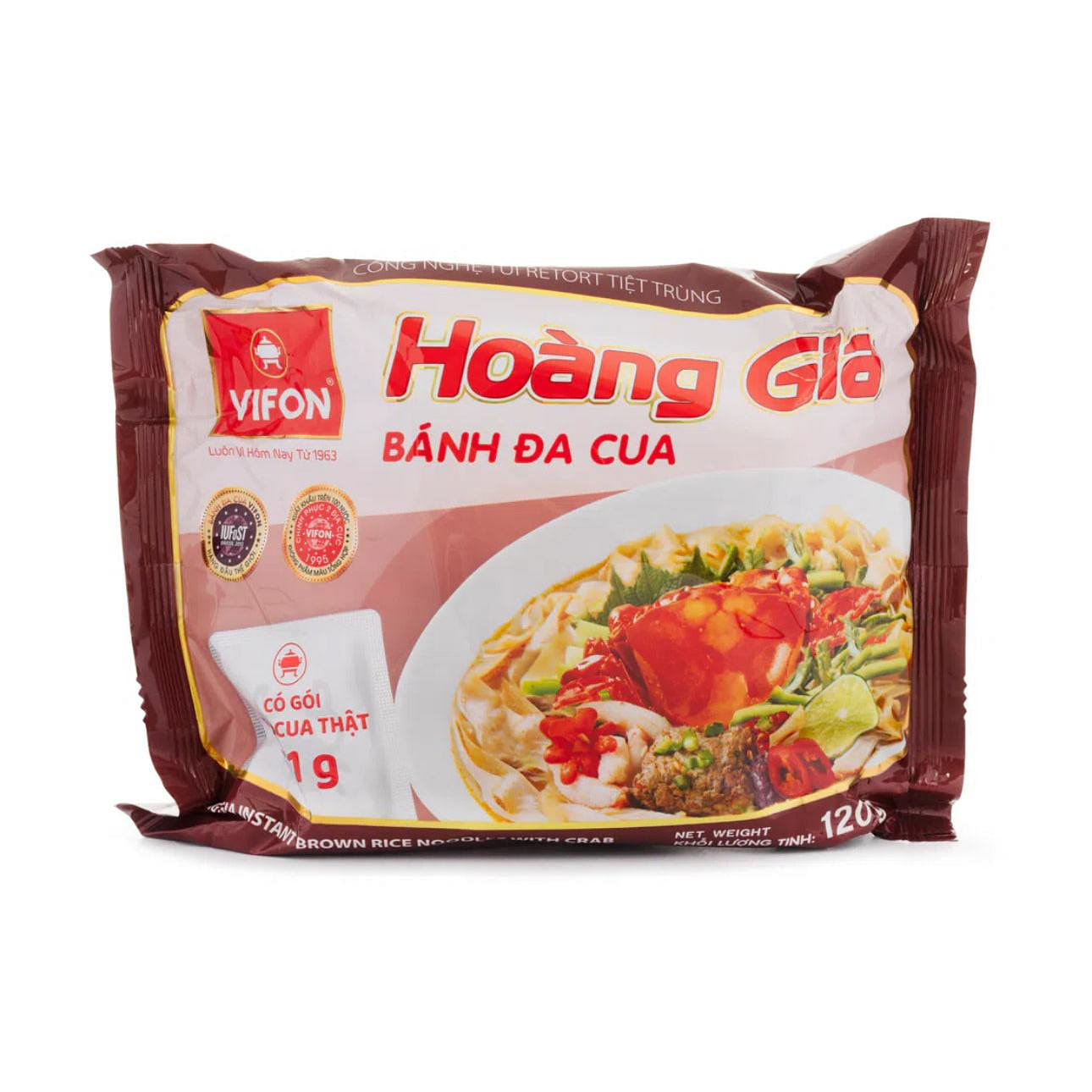 BANH DA CUA Vifon Hoang Gia Brown Noodle with Crab 1 each