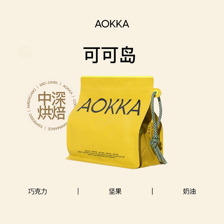 aokka意式咖啡豆中深度烘焙227g/袋