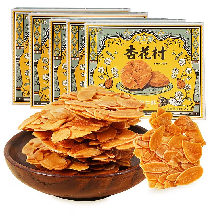 杏花村扁桃仁酥瓦片酥薄脆片巴旦木薄烧 200 克