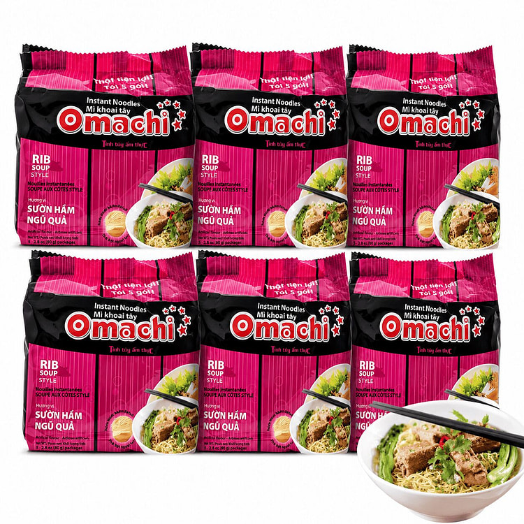 Omachi Instant Five-Spice Rib Soup Noodles 30 Pack 30 pack