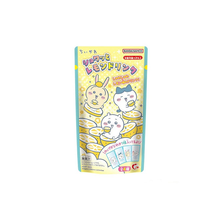 Chiikawa Sparkling Lemon Drink + Cup Set 1 count