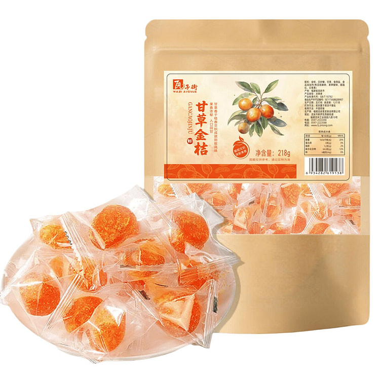 瓦子街 甘草金桔干 218 克