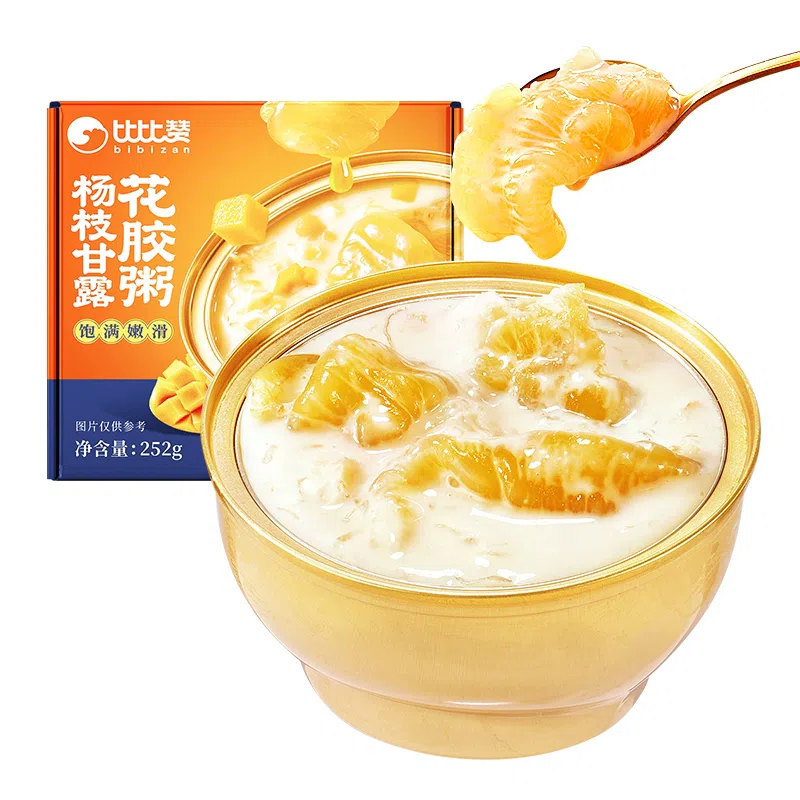 Bibizan, poplar branch, nectar, fish maw porridge, instant meal replacement, full stomach, breakfast snack food, 252g*1 bowl 252 g