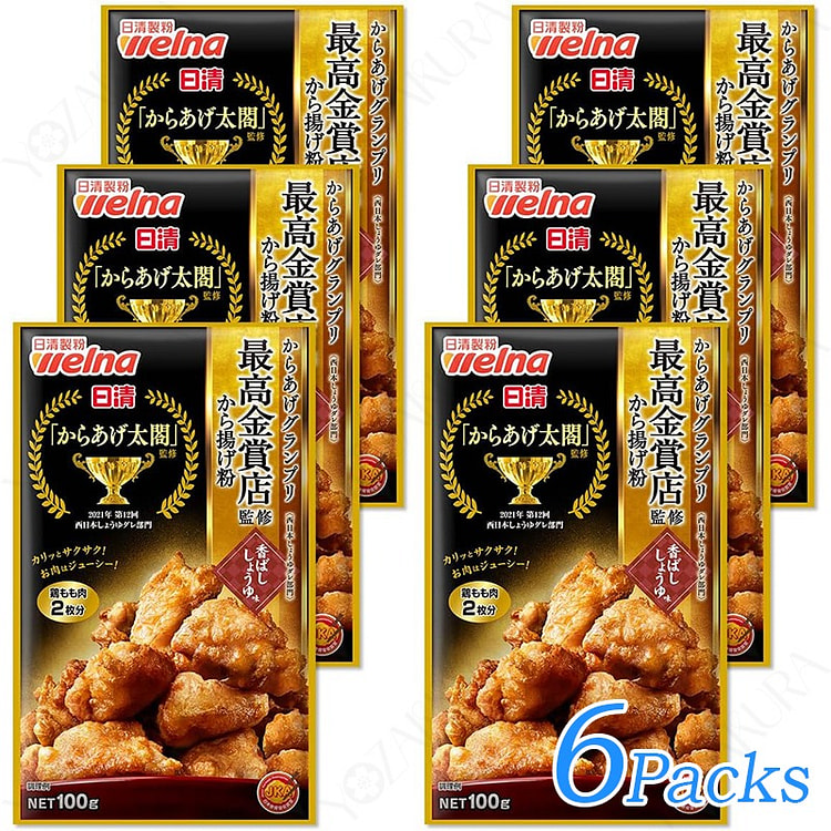 日清 炸鸡粉 酱油味 100克 × 6包