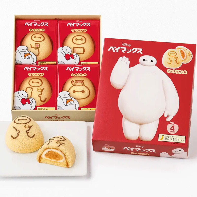 東京ばな奈　ベイマックス　まとめ売りです Tokyo Banana Baymax Apple Cake 4pcs Limited Editio 4 count - Weee!