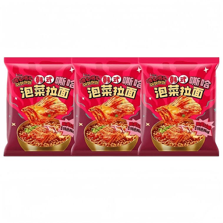 Master Kong OMO Korean Kimchi Ramen – 98g x 3 Bags 294 g