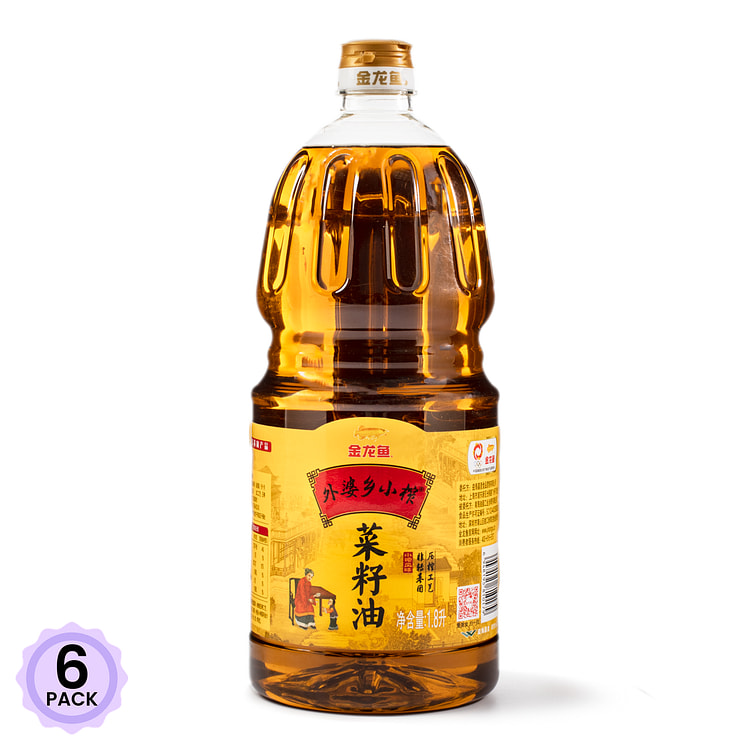 金龙鱼 外婆乡小榨 菜籽油 1800 毫升*6 包