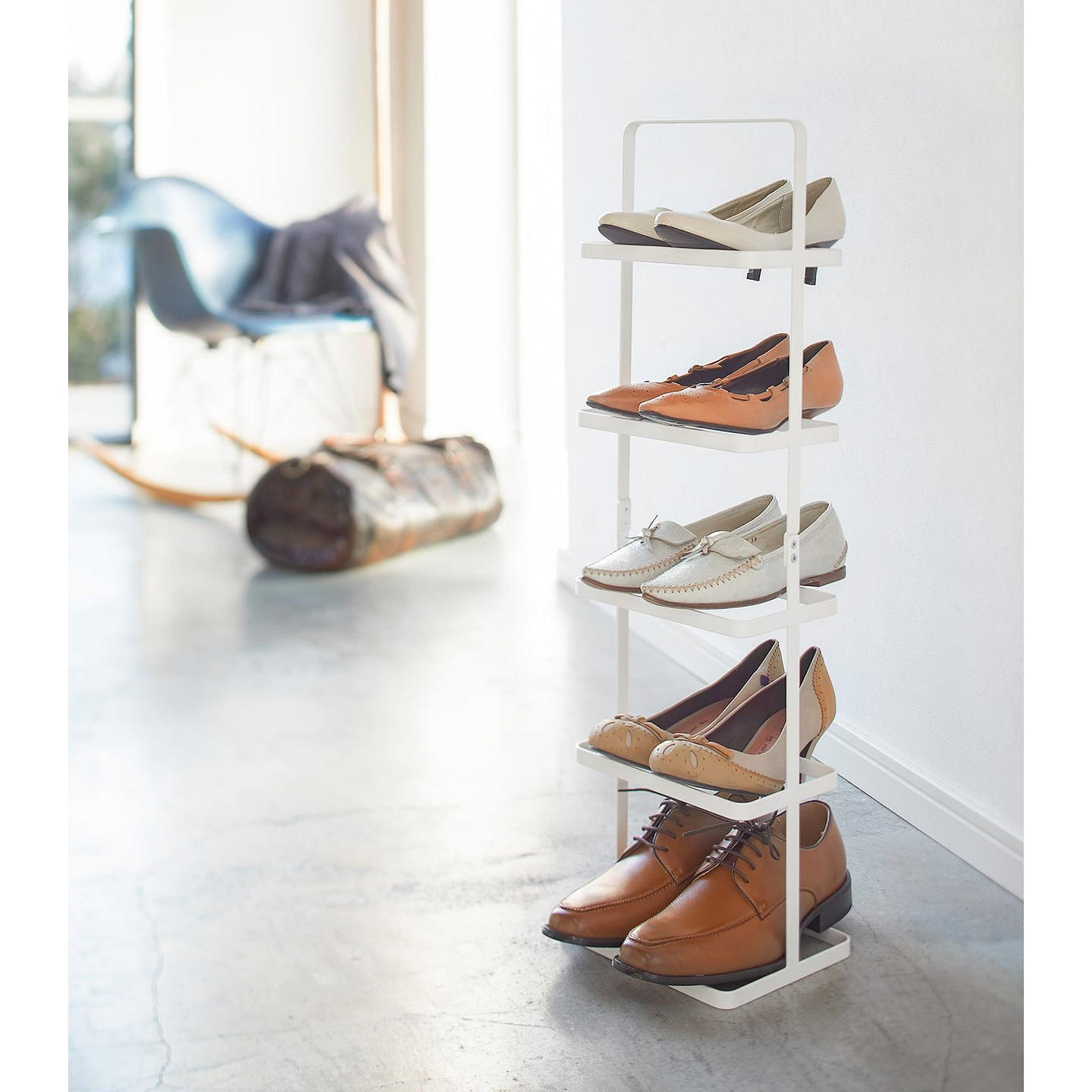 Shoe Rack (31 H) – Steel White 1 each