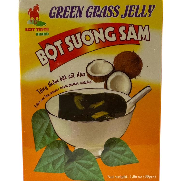青草冻粉与椰奶粉