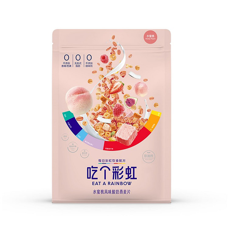五谷磨房0添加水蜜桃酸奶燕麦片即食燕麦早餐400g