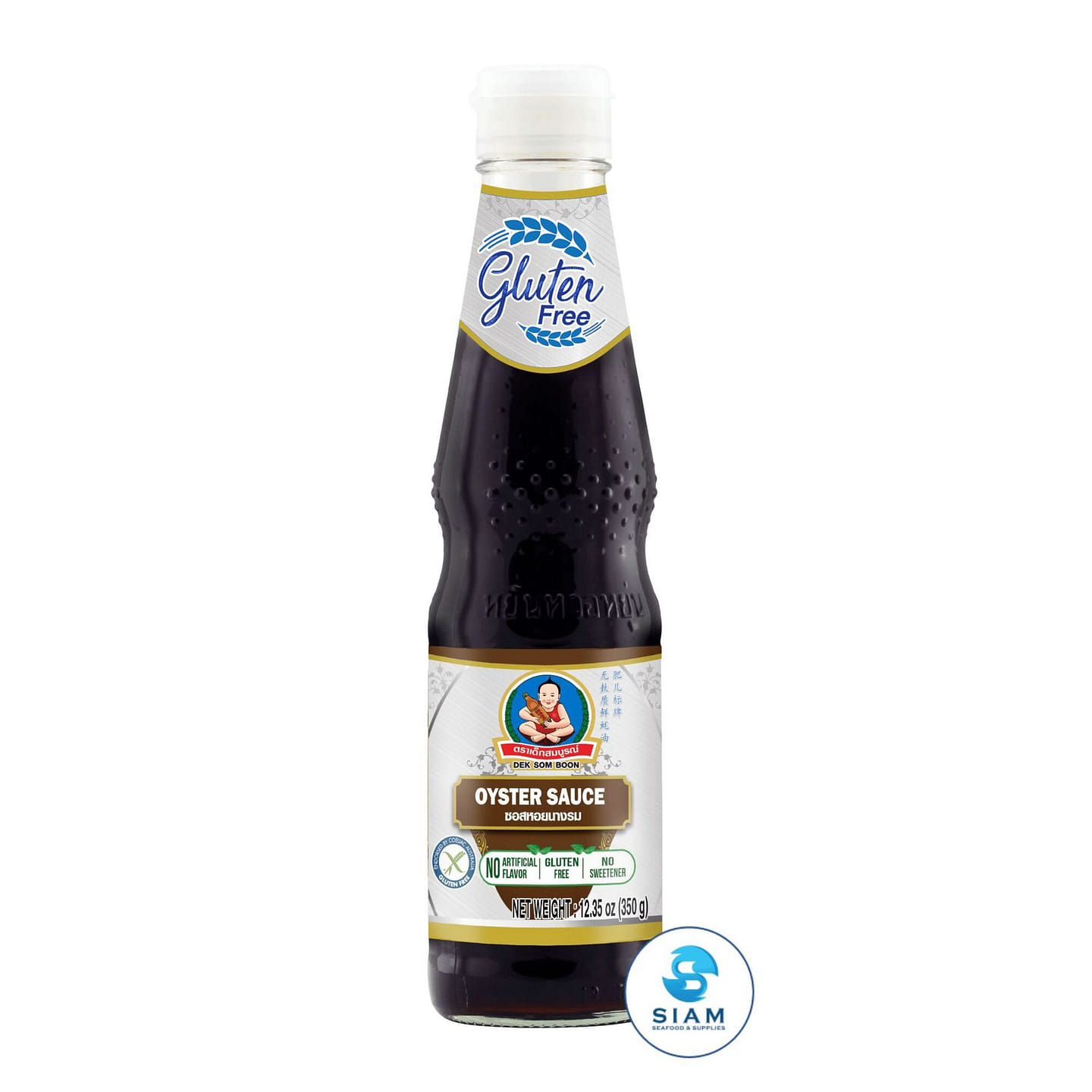 DEK SOM BOON Gluten Free Oyster Sauce 350g 12.35 oz