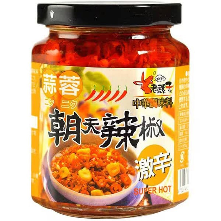 老饺子朝天辣椒蒜蓉辣子调料（大）240g 1 份
