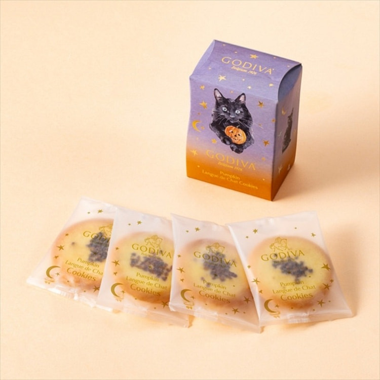 Godiva 万圣节限定 黑猫曲奇南瓜饼干礼盒 4枚