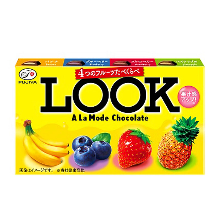 FUJIYA Look A La Mode Chocolate Banana Blueberry Strawberry Pinapple 12 pcs