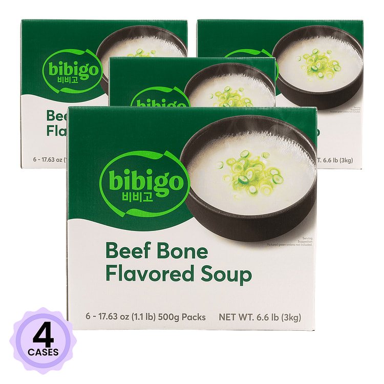 必品阁 韩式牛肉汤 500g*6 17.63 盎司*6 包*4 箱