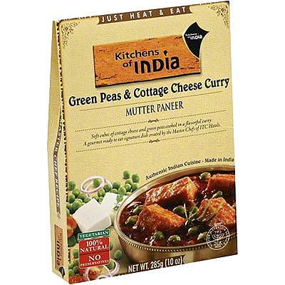 Kitchens of India Mutter Paneer – Green Peas & Cottage Cheese Curry (Ready-to-Eat), 10 oz box 10 oz