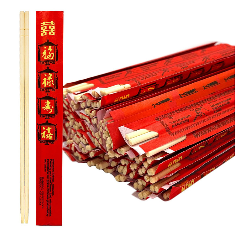 9'' Disposable Bamboo Chopsticks 100PK Chopsticks