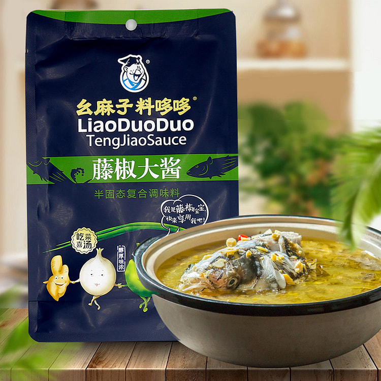 幺麻子拌饭拌面藤椒鱼酱料藤椒大酱清汤300g*1袋
