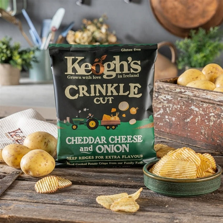 Keogh’s Cheddar & Onion Flavored Potato Chips12pcs 1 box