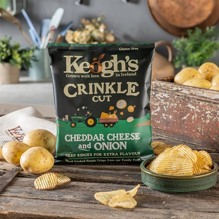 Keogh's Cheddar & Onion Flavored Potato Chips12pcs 1 box