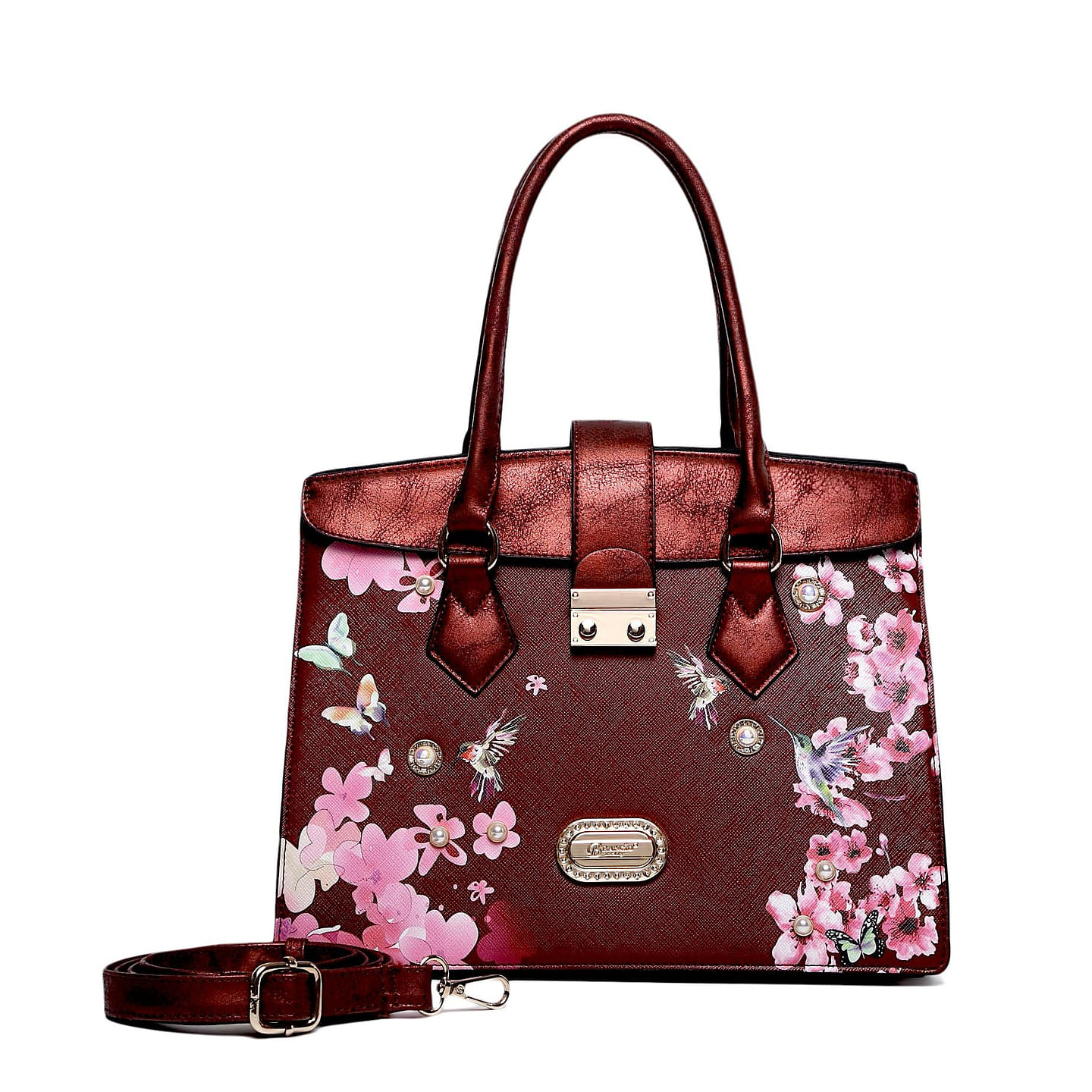 Hummingbird Soar Vegan Leather Top-Handle + Wallet [KP7689+KPC8828-BG] 1 each