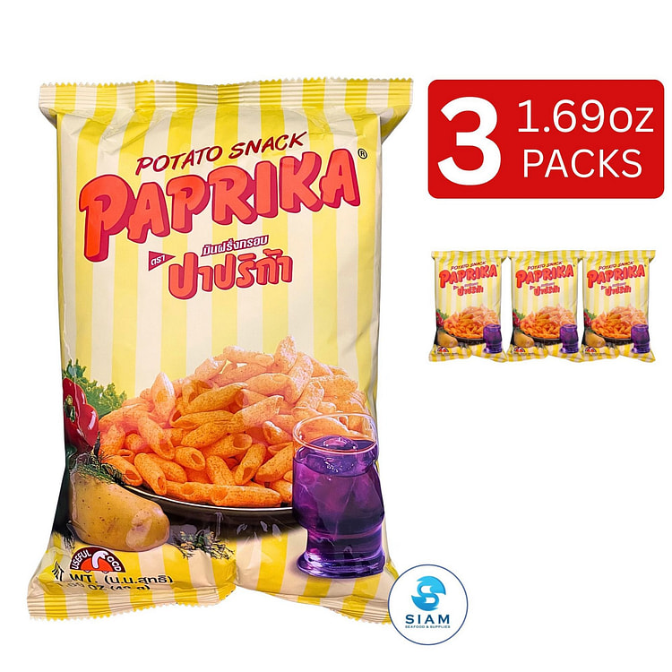 (3-Pack) Paprika Potato Snack, Thai Snack