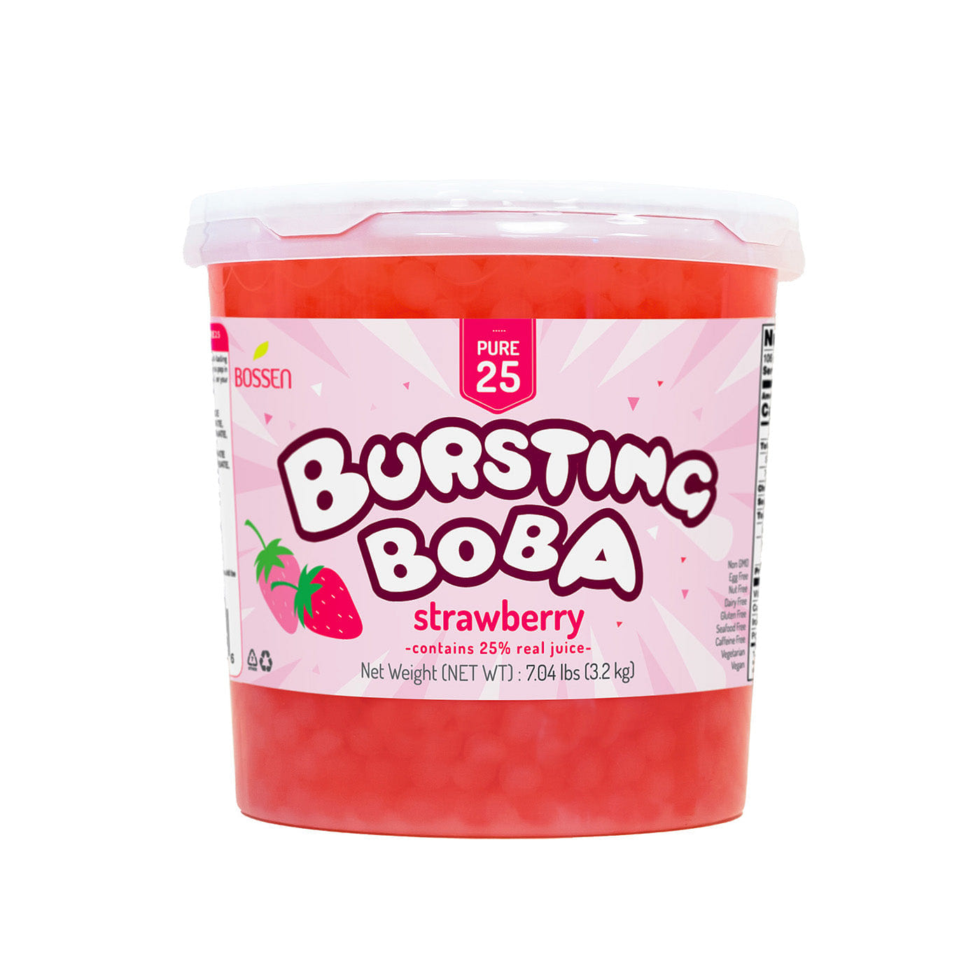 Bossen Strawberry Bursting Boba Pure25 (7.04 lbs) 7.04 lb