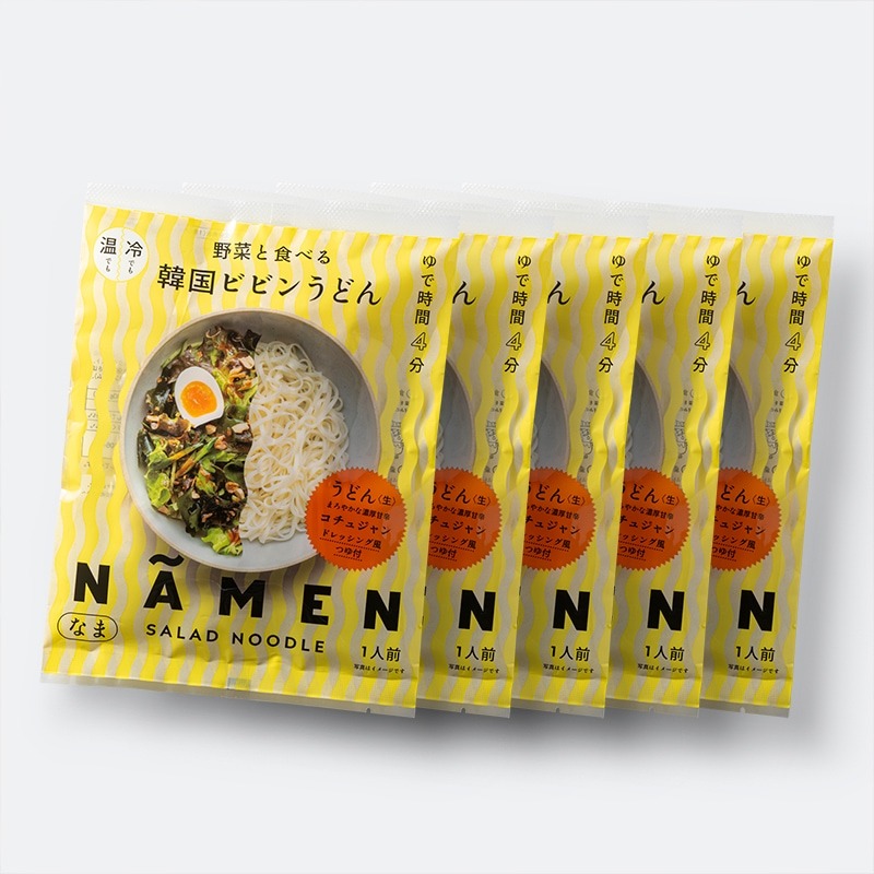 5 servings NAMEN Korean Bibim Udon 1 each