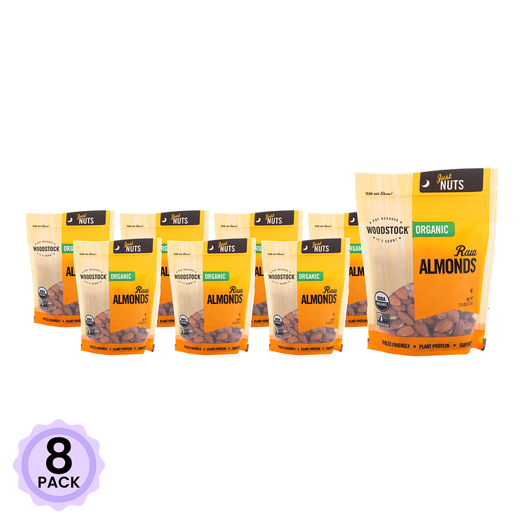 Woodstock Foods Organic Raw Almonds 7.5 oz*8 pack