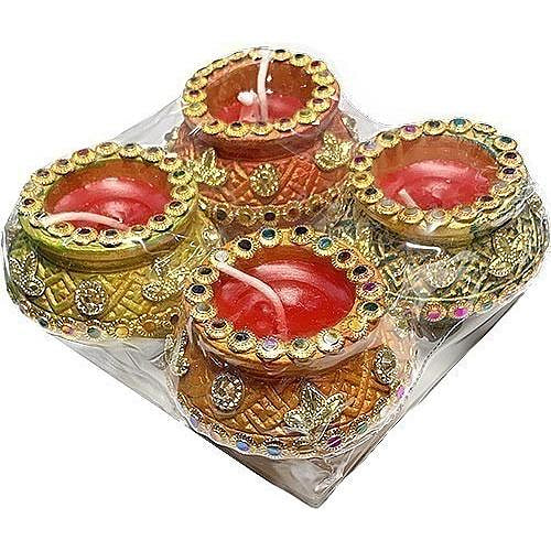Gold Matki Diya - Pack of 4