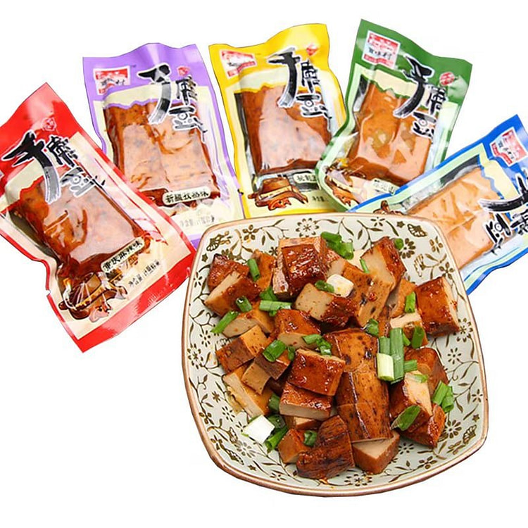 重庆百味村Q弹手磨豆干500g20包混合口味小零食