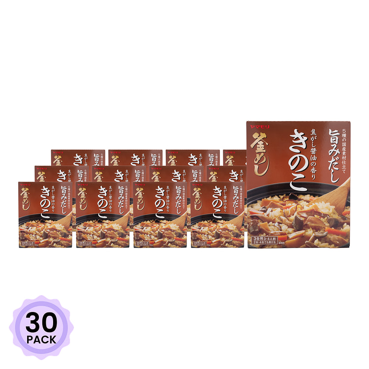 Yamamori 什锦蔬菜＆菌菇米饭调味料 酱油味 195 克*30 包