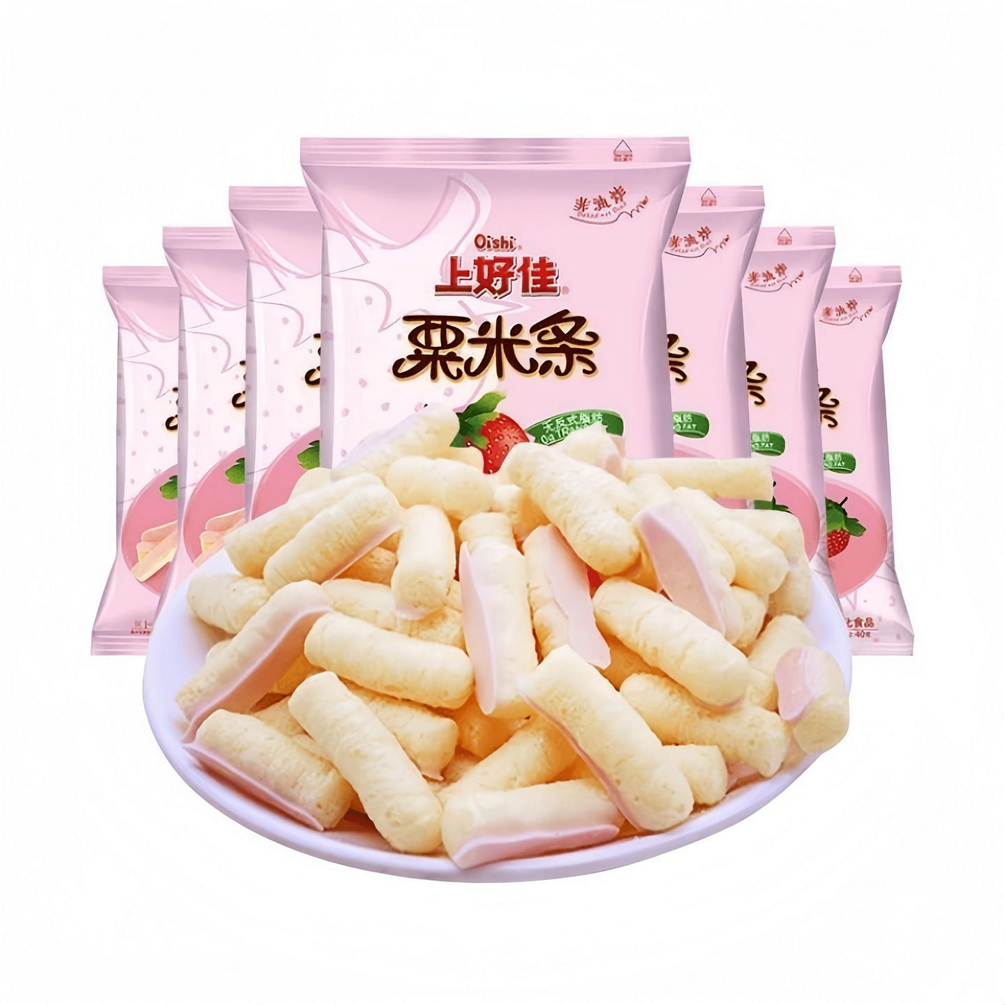 OISHI Strawberry Corn Sticks, 60g 60 g