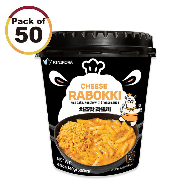 Korean Premium Cheese Rabokki Cup 50-Pack